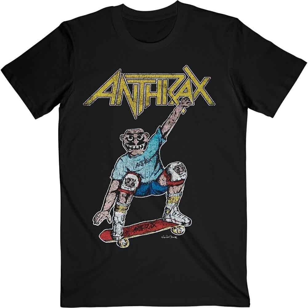 Tričko Anthrax Spreading Skater Notman Vintage (Back Print) Black XL Tričko