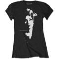 Amy Winehouse Scarf Portrait Black S Dame Skjorte