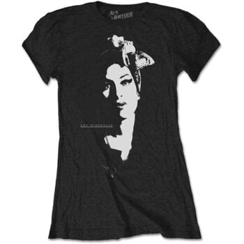 T-Shirt Amy Winehouse Scarf Portrait Black M Ladies T-Shirt - 1