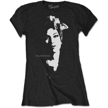 T-shirt Amy Winehouse Scarf Portrait Black XL Feminino T-shirt - 1