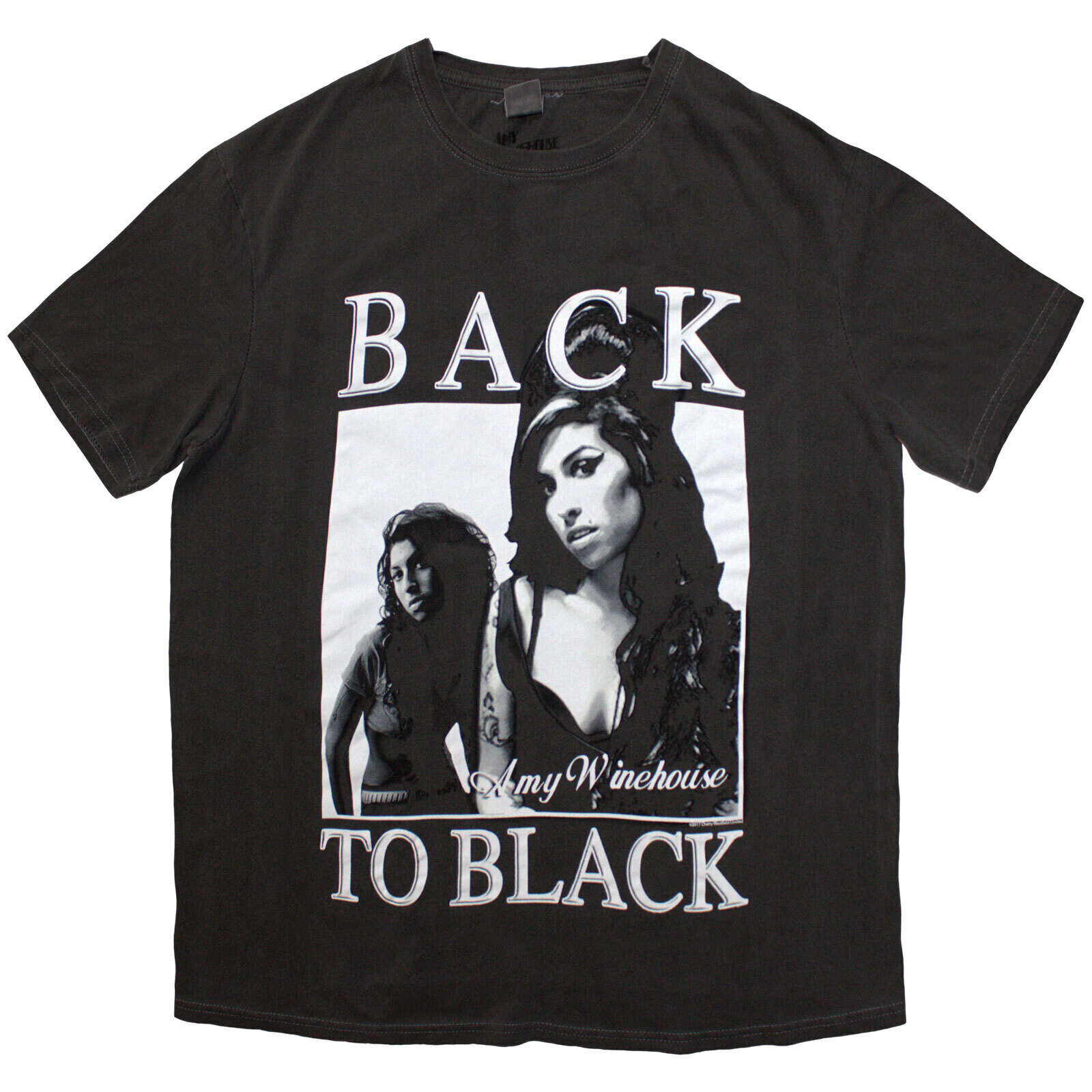 Camiseta de manga corta Amy Winehouse Back To Black (Wash Collection) Black Wash S Camiseta de manga corta