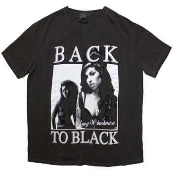 Camiseta de manga corta Amy Winehouse Back To Black (Wash Collection) Black Wash S Camiseta de manga corta - 1