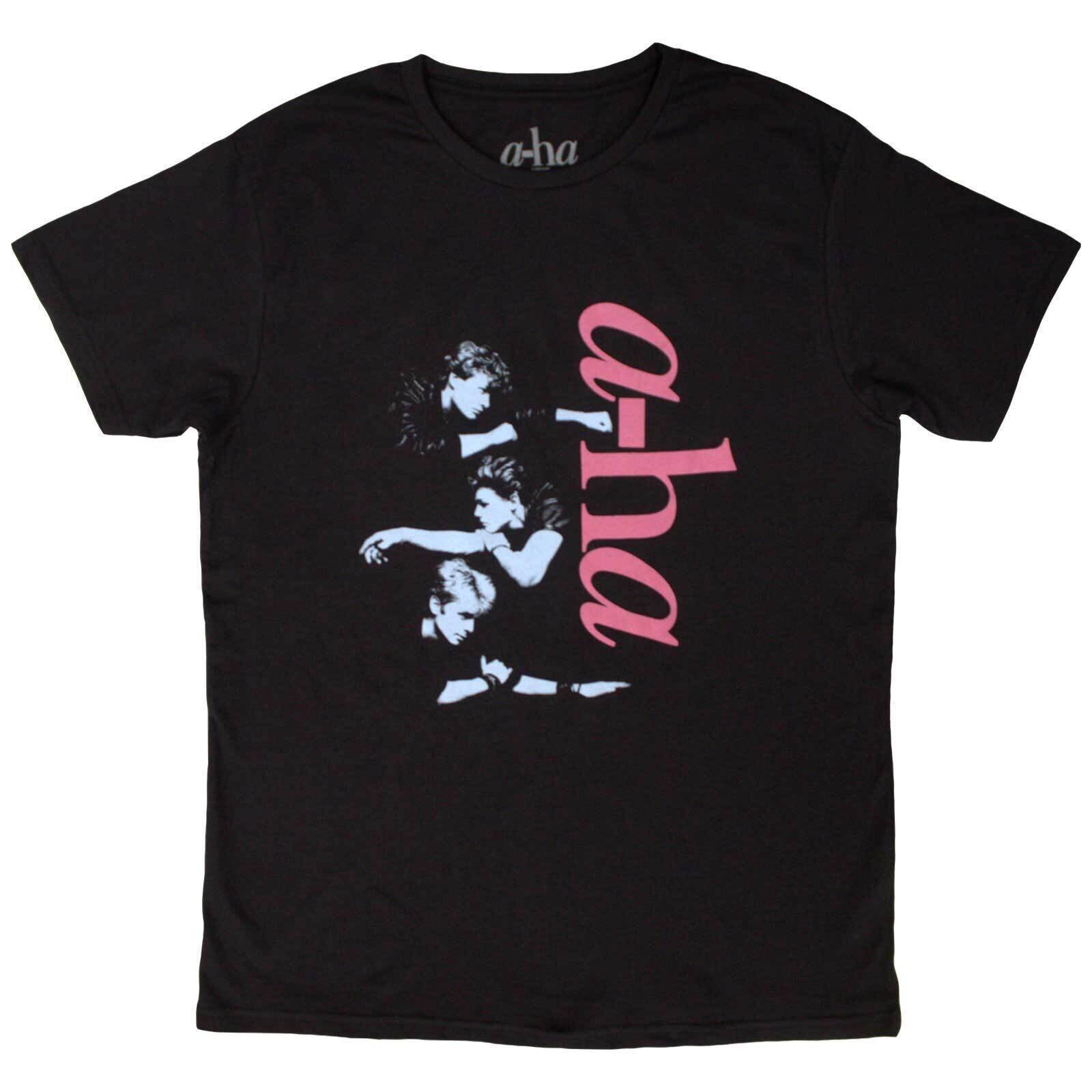 T-Shirt A-HA Vertical Logo Black M T-Shirt