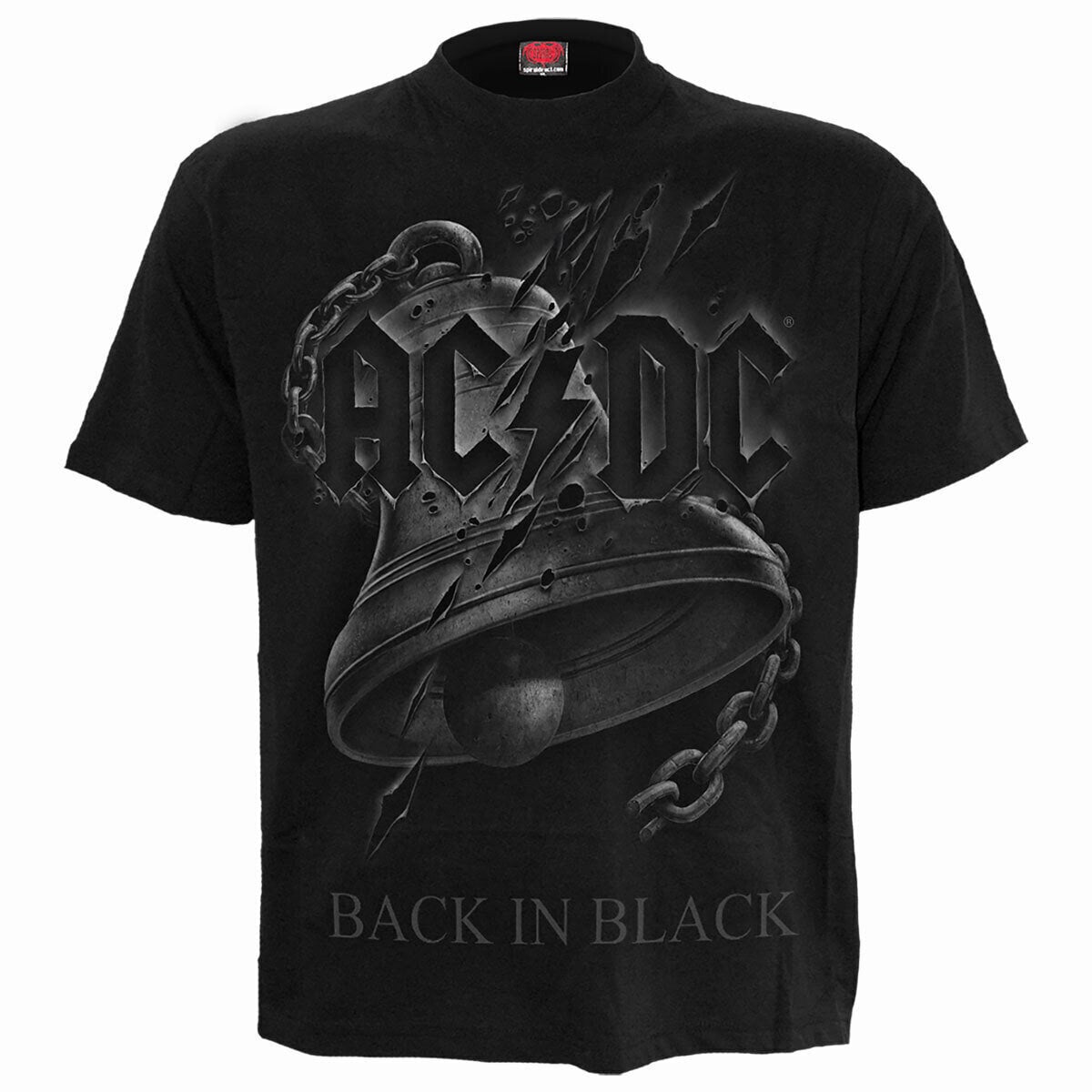 T-shirt AC/DC Back In Black Torn Black M T-shirt