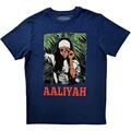 Aaliyah Foliage Denim Blue XL Camiseta de manga corta