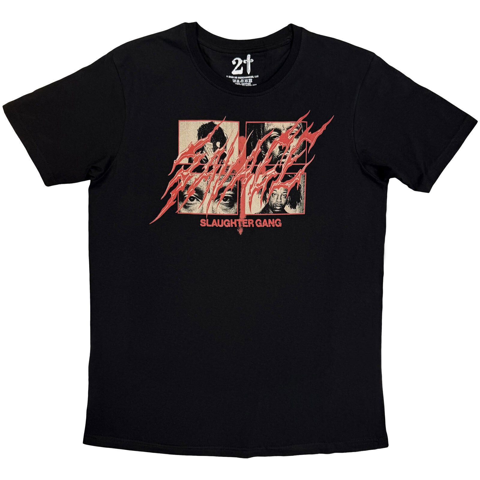 T-Shirt 21 Savage Slaughter Gang Black L T-Shirt