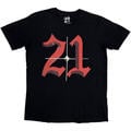 21 Savage Death Before Dishonor Daggers (Back Print) Black L Camiseta de manga corta