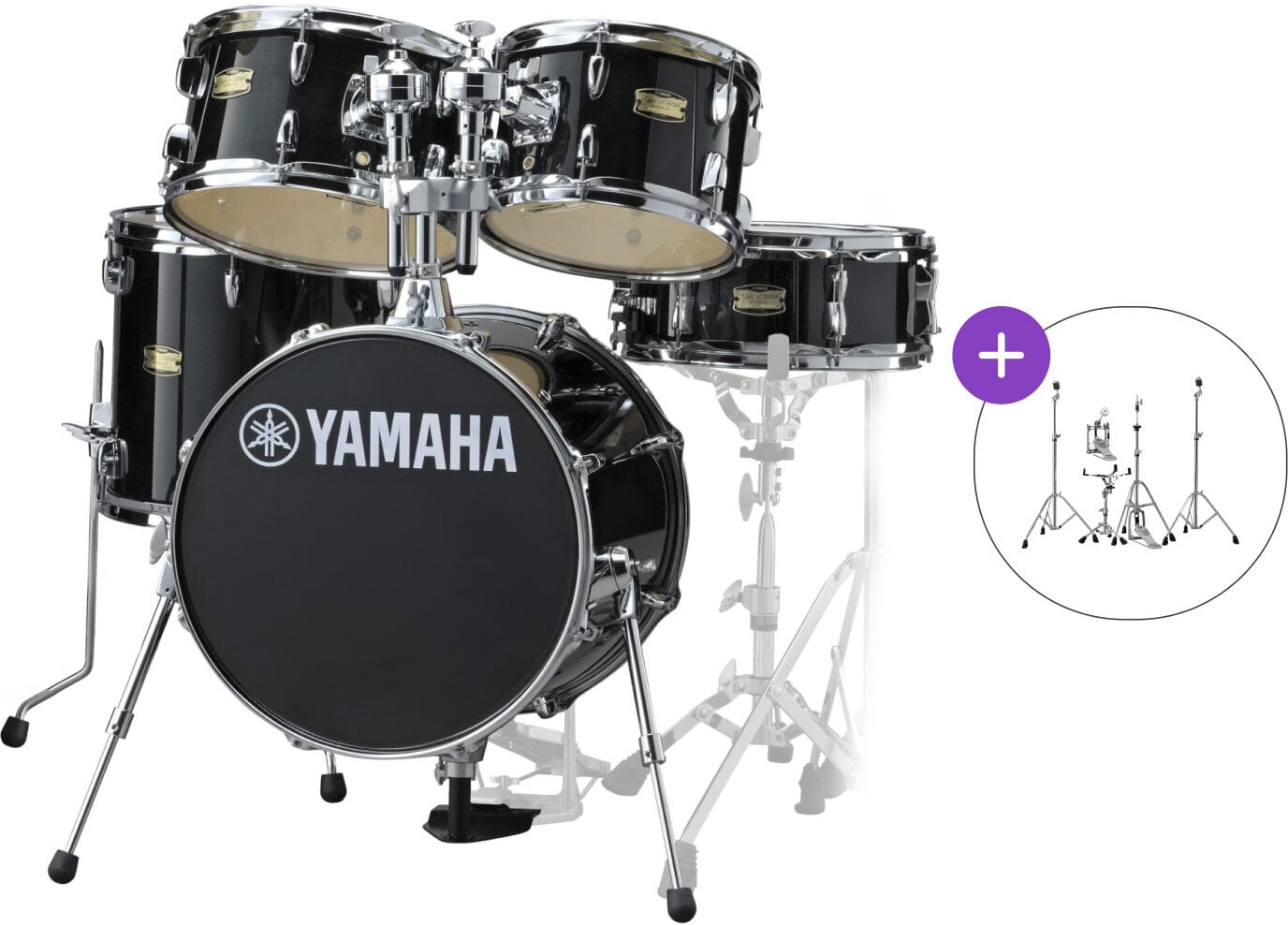 Akustická bicí sada Yamaha JK6F5 Manu Katché Junior Standard SET Raven Black Akustická bicí sada