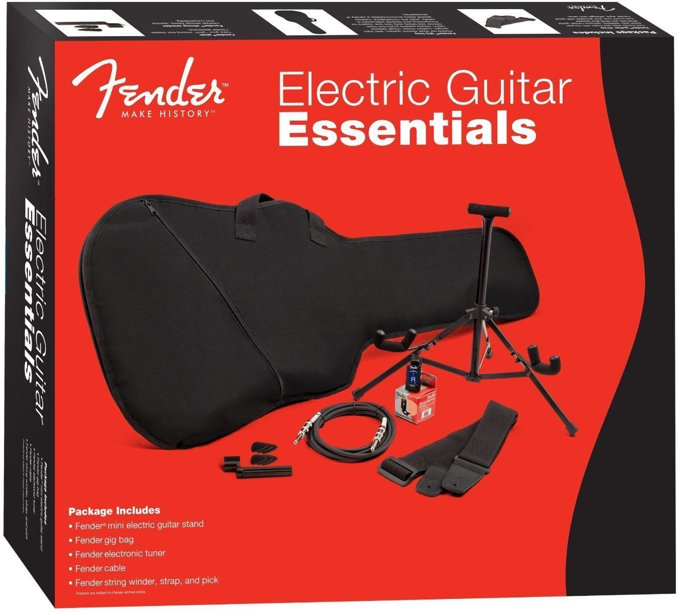 Puzdro pre elektrickú gitaru Fender Electric Guitar Essentials Pack