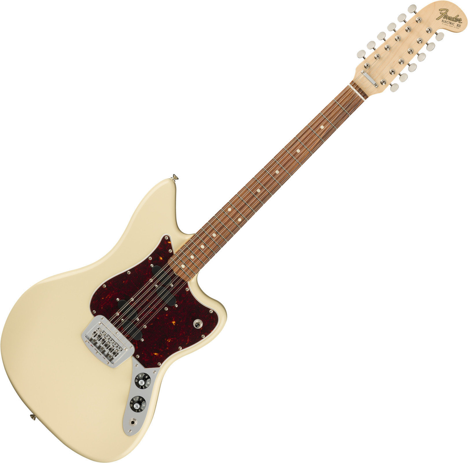Guitare électrique Fender Electric XII PF Olympic White
