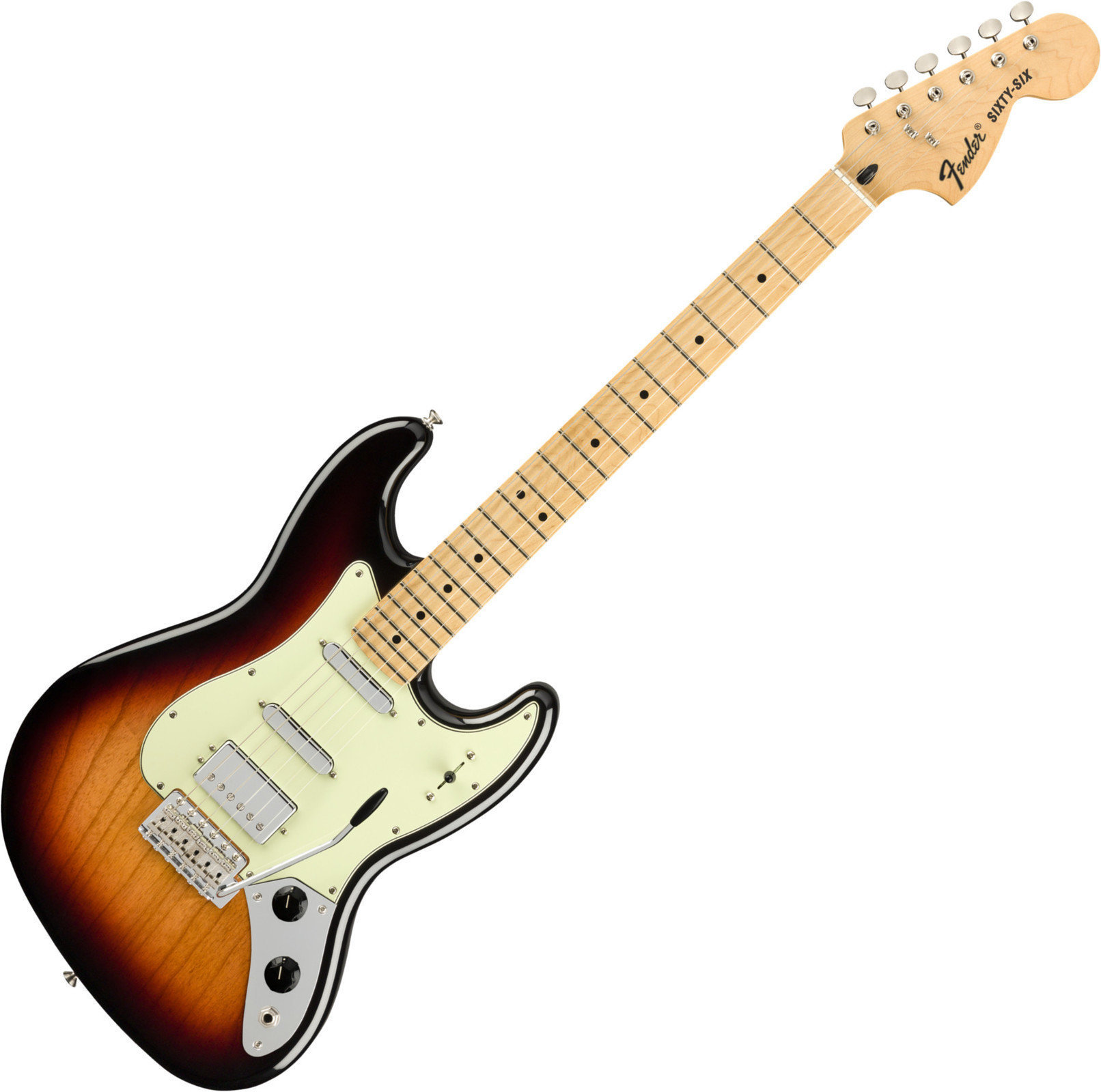 E-Gitarre Fender Sixty-Six MN 3-Color Sunburst