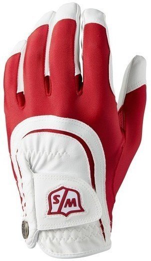 Handschuhe Wilson Staff Fit-All Mens Golf Glove Red/White LH