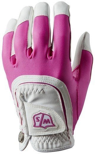 Rękawice Wilson Staff Fit-All Womens Golf Glove Pink/White LH