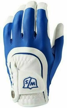 Handschuhe Wilson Staff Fit-All Mens Golf Glove Blue/White LH - 1