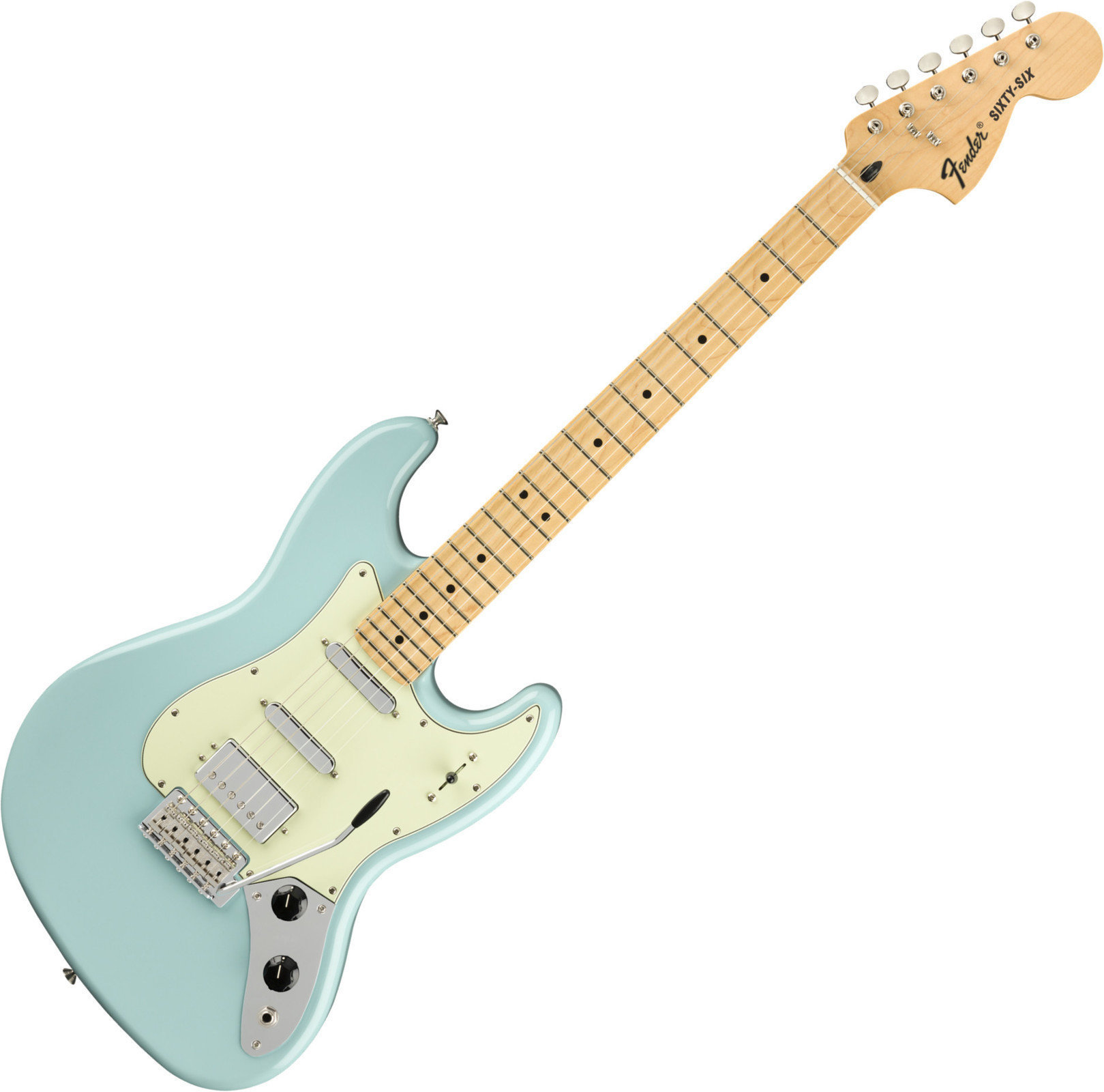 Elektrisk guitar Fender Sixty-Six MN Daphne Blue