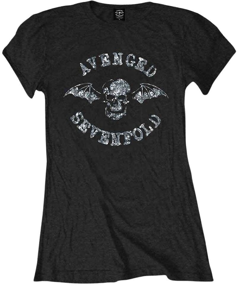 Skjorte Avenged Sevenfold Death Bat (Embellished) Black 2XL Dame Skjorte