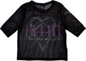 HIM Heartagram & Logo (Mesh) Black XS Ženske Majica