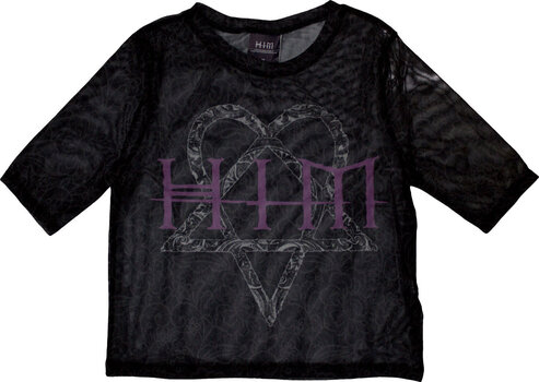 T-shirt HIM Heartagram & Logo (Mesh) Black M Feminino T-shirt - 1