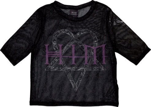 T-shirt HIM Heartagram & Logo (Mesh) Black XL Feminino T-shirt - 1
