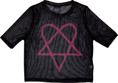 T-shirt HIM Pink Heartagram (Mesh) Black M Feminino T-shirt - 1