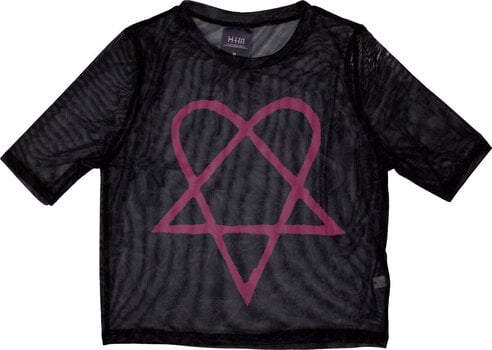 T-shirt HIM Pink Heartagram (Mesh) Black 2XL Feminino T-shirt - 1
