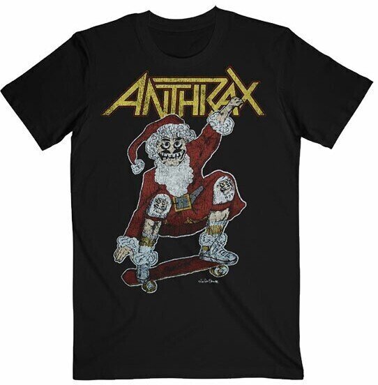 T-särk Anthrax Vintage Christmas (Back Print) Black S T-särk