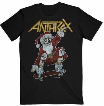 T-Shirt Anthrax Vintage Christmas (Back Print) Black M T-Shirt - 1