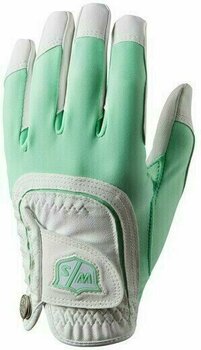 Gloves Wilson Staff Fit-All Womens Golf Glove Mint/White LH - 1
