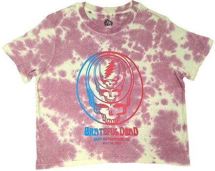 T-Shirt Grateful Dead Concentric Skulls (Wash Collection) Pink M Ladies T-Shirt - 1