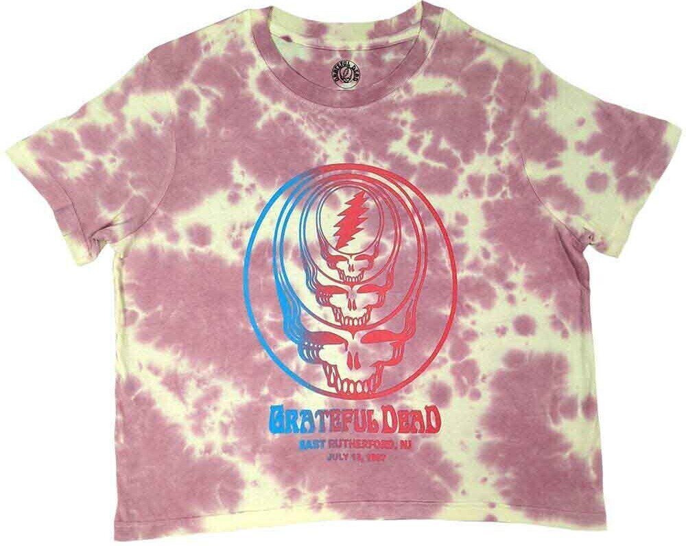 T-Shirt Grateful Dead Concentric Skulls (Wash Collection) Pink L Ladies T-Shirt
