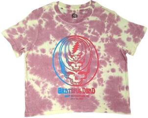 T-Shirt Grateful Dead Concentric Skulls (Wash Collection) Pink L Ladies T-Shirt