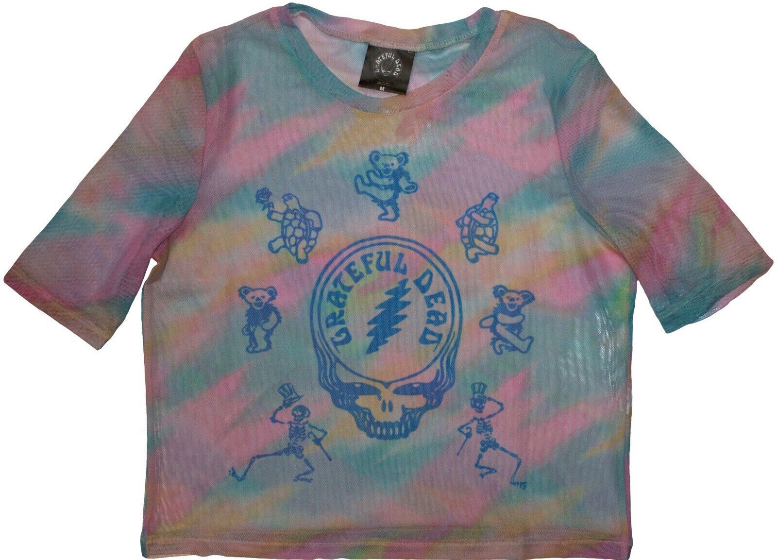 T-shirt Grateful Dead Dead Egyptian Slash (Mesh) Light Blue XL Feminino T-shirt