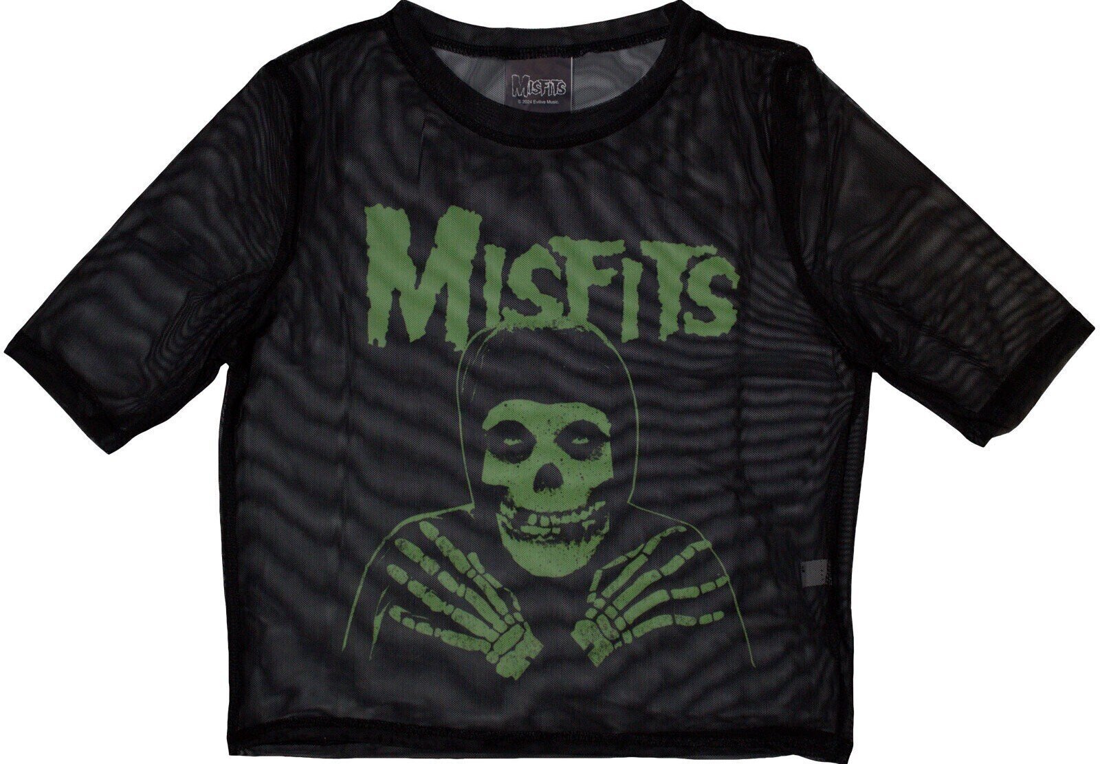 T-shirt Misfits Green Hands (Mesh) Black XL Feminino T-shirt