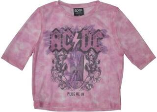 T-Shirt AC/DC Plug Me In Pink S Ladies T-Shirt