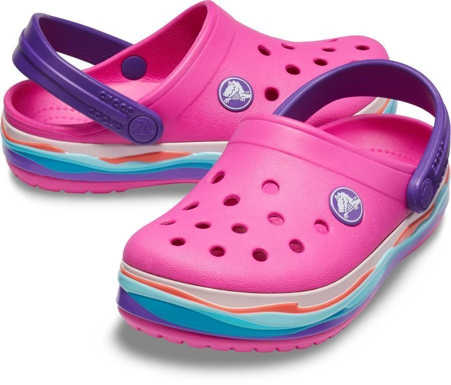 Dječje cipele za jedrenje Crocs Kids' Crocband Wavy Band Clog Neon Magenta 24-25