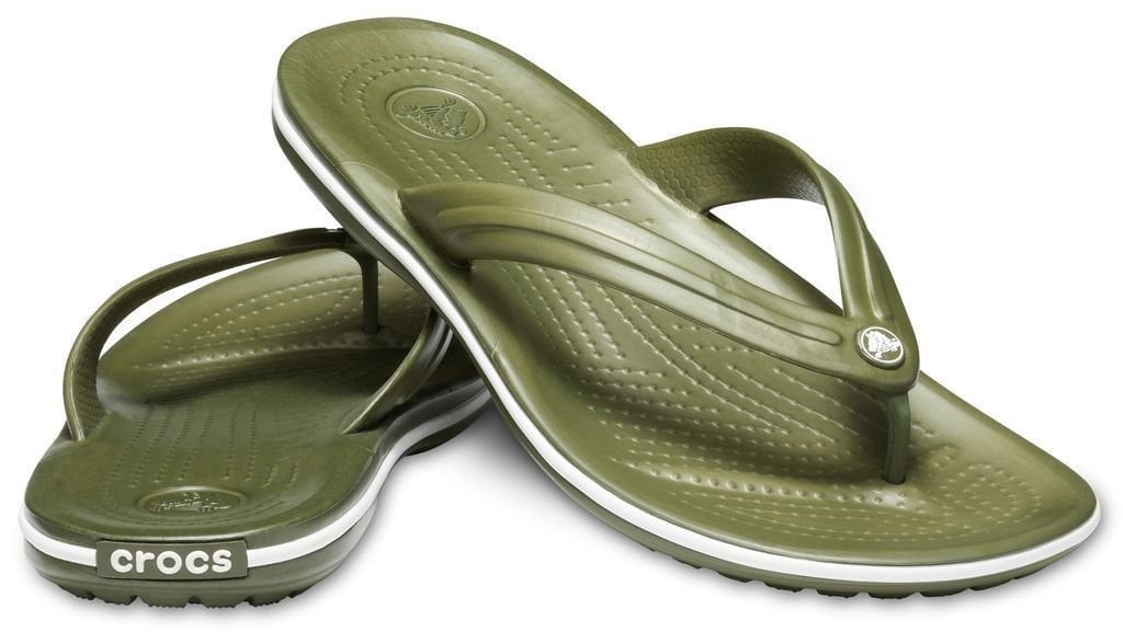Jachtařská obuv Crocs Crocband Flip Army Green/White 42-43