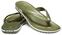 Unisex cipele za jedrenje Crocs Crocband Flip Army Green/White 42-43