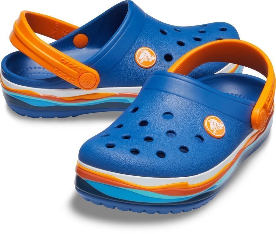 Buty żeglarskie dla dzieci Crocs Kids' Crocband Wavy Band Clog Blue Jean 33-34