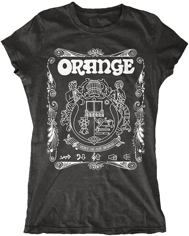 T-Shirt Orange T-Shirt Logo Female Black L
