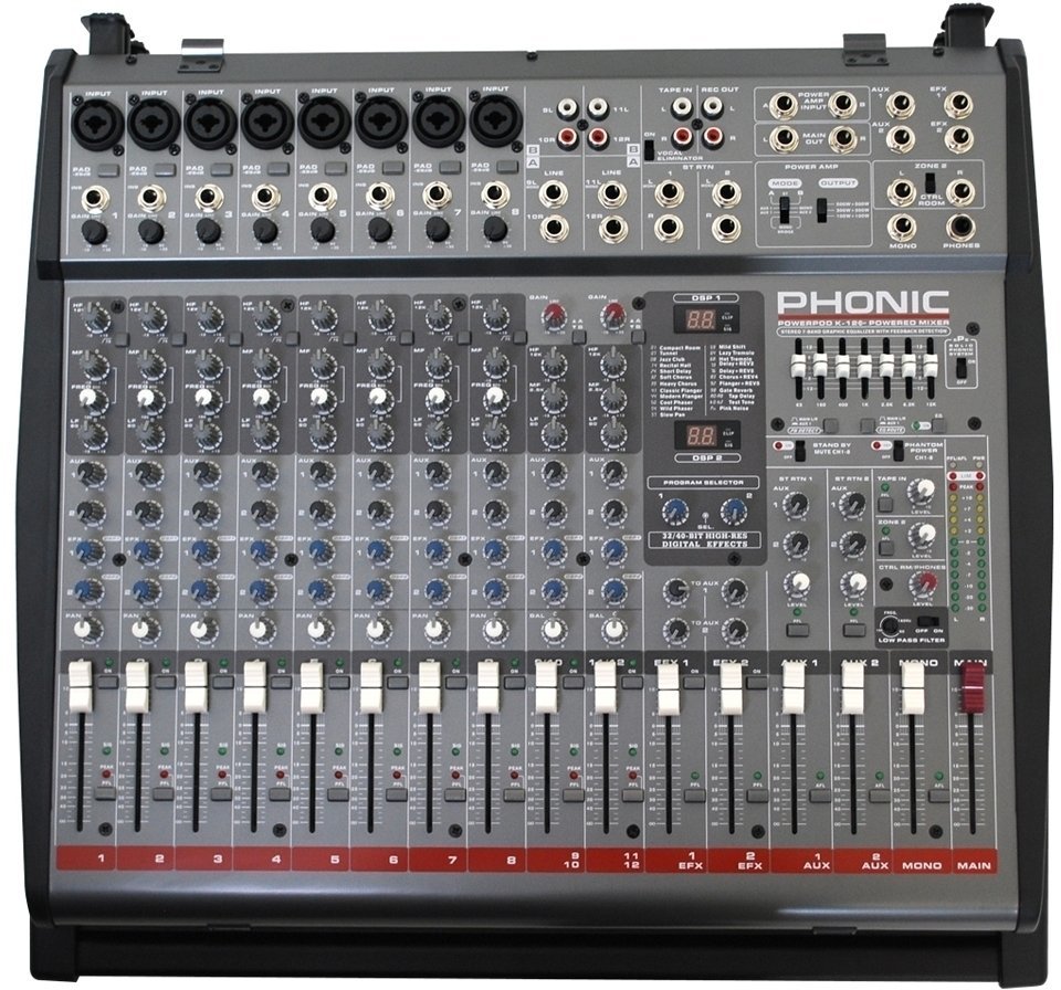 Tables de mixage amplifiée Phonic Powerpod K12 Plus