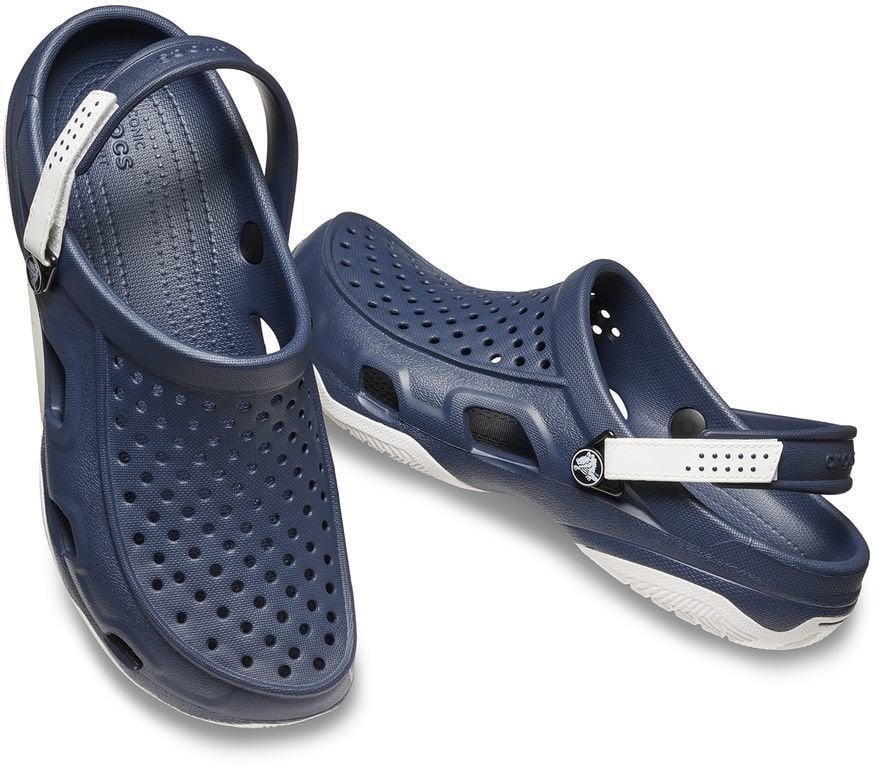 Crocs Men s Swiftwater Deck Clog Navy White 45 46 Muziker