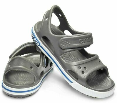 Kids Sailing Shoes Crocs Preschool Crocband II Sandal Slate Grey/Blue Jean 33-34 - 1