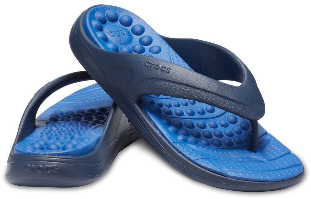 Unisex Schuhe Crocs Reviva Flip Navy/Blue Jean 43-44