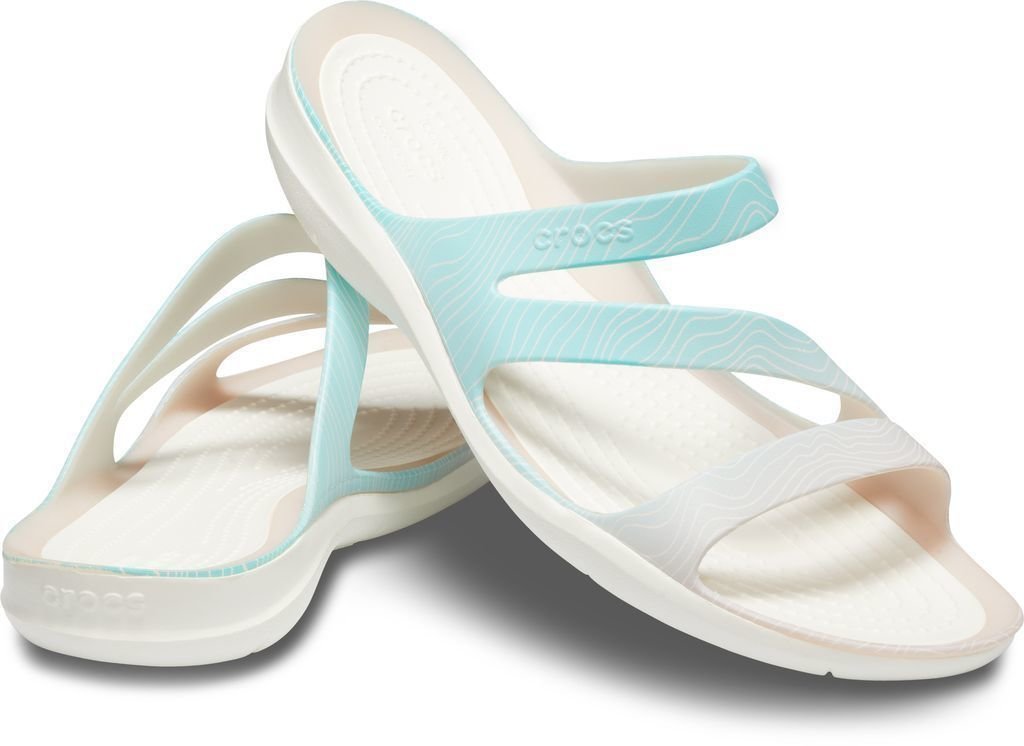 Zeilschoenen Dames Crocs Women's Swiftwater Seasonal Sandal Pool Ombre/White 34-35