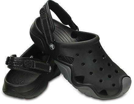 Férfi vitorlás cipő Crocs Mens Swiftwater Clog Black/Charcoal 39-40