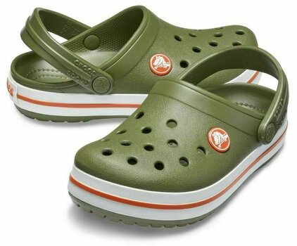 Kids Sailing Shoes Crocs Kids Crocband Clog Army Green/Burnt Sienna 34-35 - 1