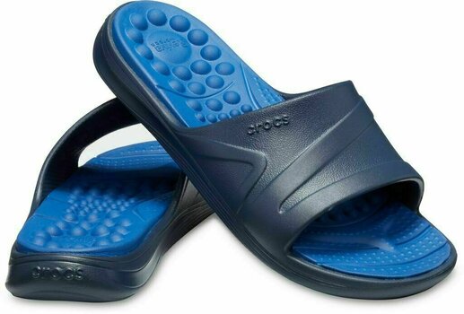 Unisex Schuhe Crocs Reviva Slide Navy/Blue Jean 39-40 - 1