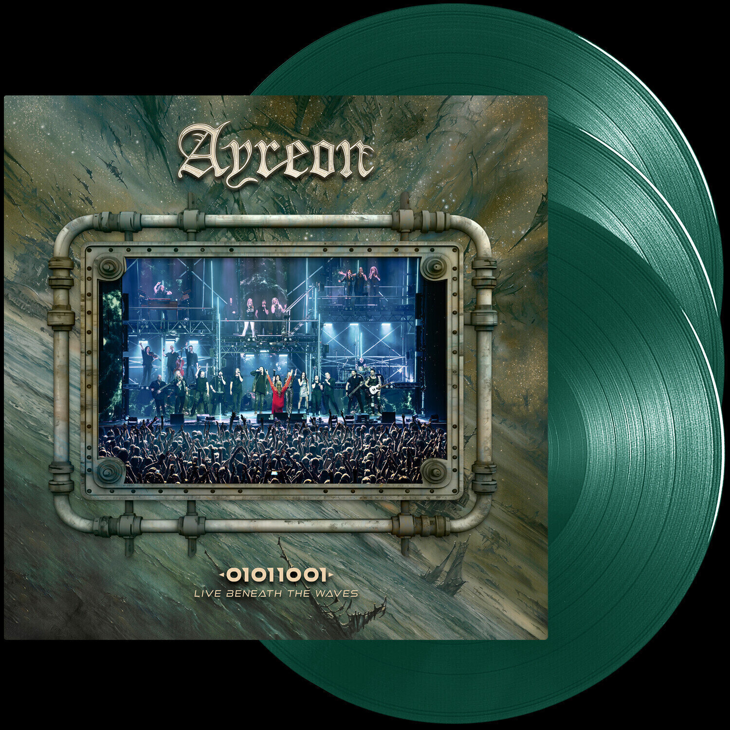 Грамофонна плоча Ayreon - 01011001 - Live Beneath The Waves (Limited Edition) (Green Coloured) (LP)