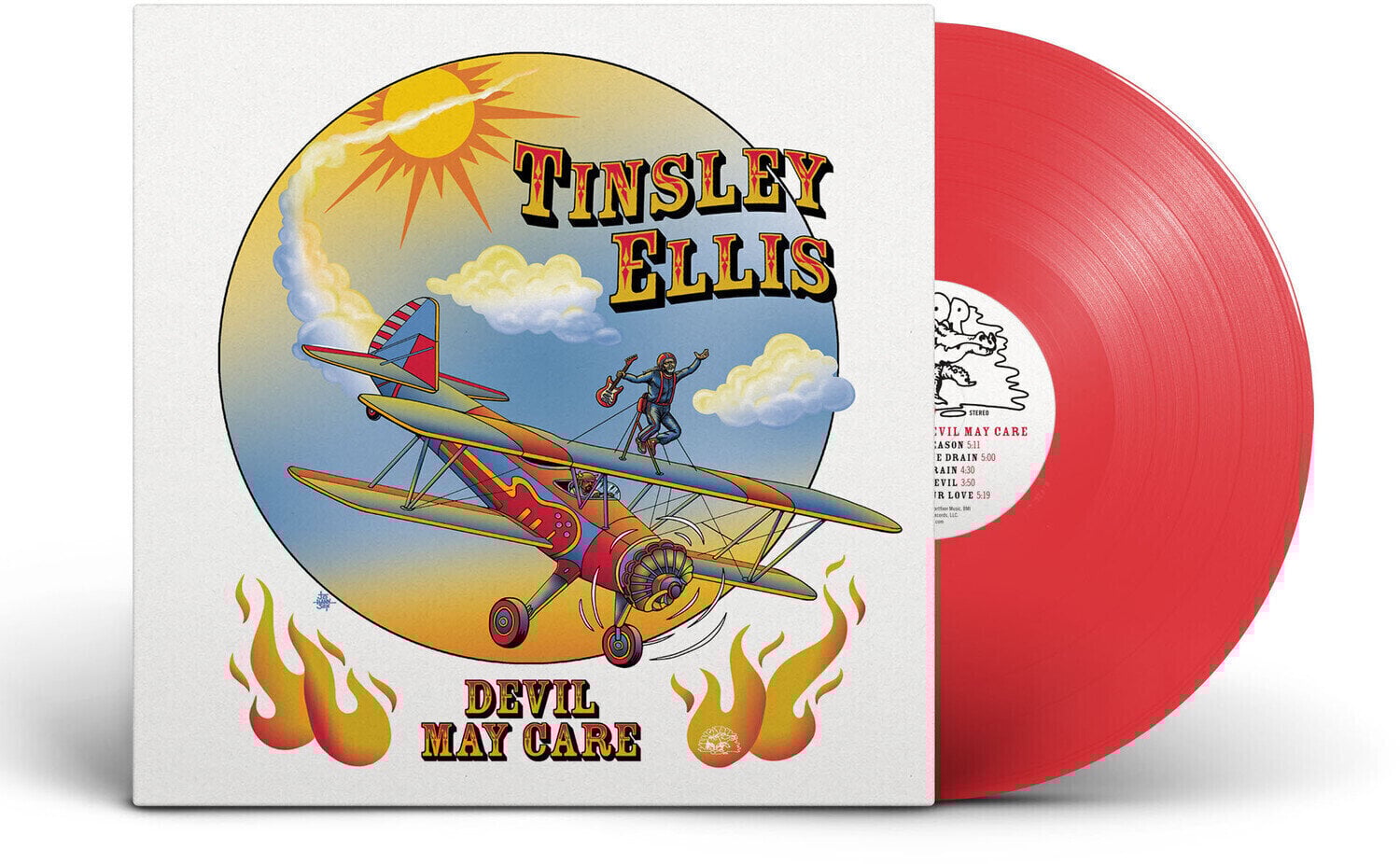 Vinyl Record Tinsley Ellis - Devil May Care (Red Translucent Coloured) (LP)