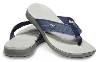 Crocs Men's Santa Cruz Canvas Flip Navy/Light Grey 42-43 Crocs Men's Santa Cruz Canvas Flip Navy/Light Grey 42-43